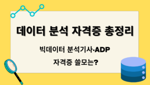 데이터 분석 자격증 총정리 – 빅데이터 분석기사·ADP 자격증 쓸모는?